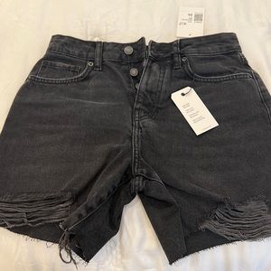 Forever 21 black denim shorts NWT